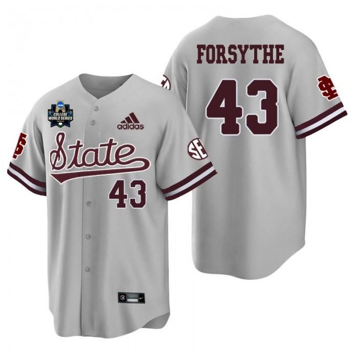Lane Forsythe Mississippi State Gray 2021 College World Series Champions College Baseball Jersey