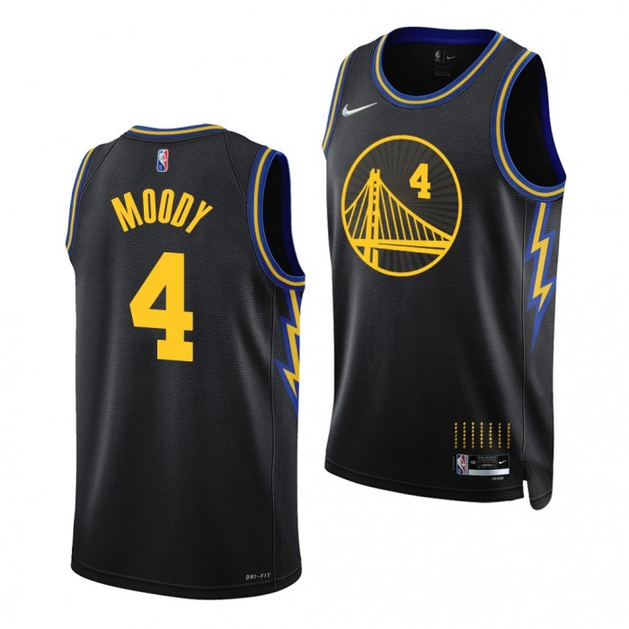 Moses Moody Warriors 75th Anniversary Jersey 2021-22 City Edition Black
