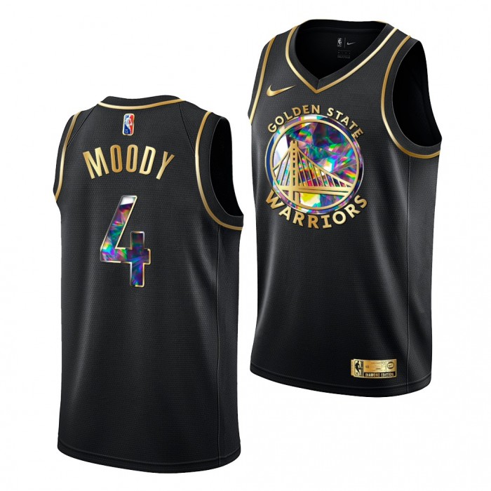 Moses Moody Warriors NBA 75th Season Jersey 2021-22 Diamond Logo Black
