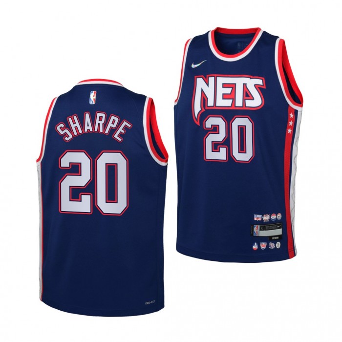 Youth Brooklyn Nets DayRon Sharpe 2021-22 City Edition NBA 75th Season Jersey-Blue