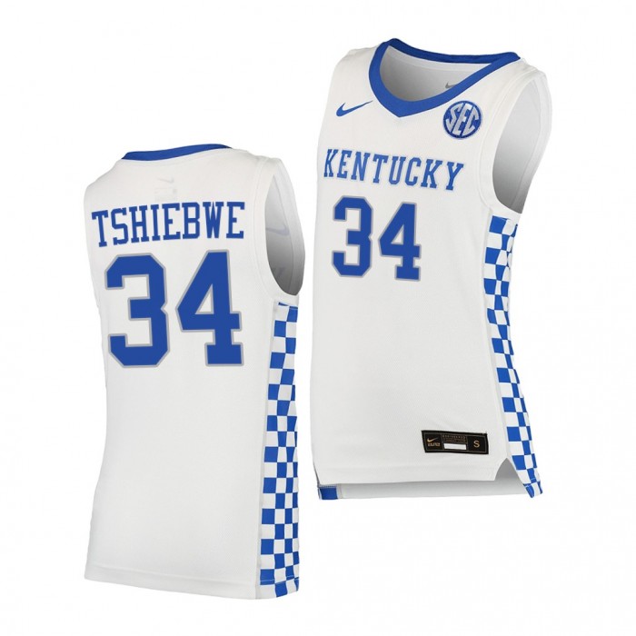Oscar Tshiebwe Kentucky Wildcats White Jersey 2021-22 College Basketball Replica Shirt