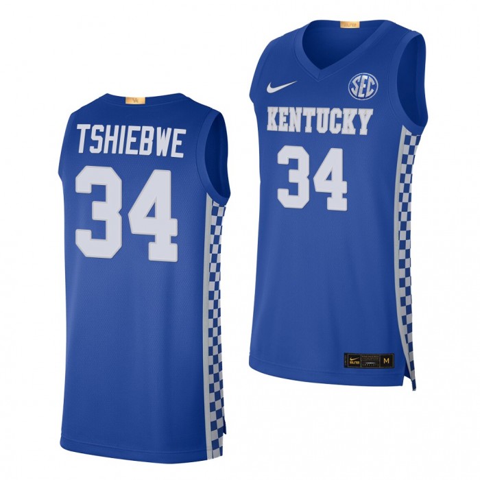 Oscar Tshiebwe Jersey Kentucky Wildcats 2021-22 College Basketball Authentic Jersey-Royal