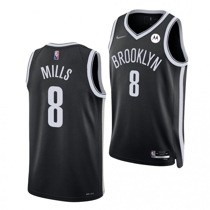 NBA Draft Patty Mills #8 Nets Black Jersey