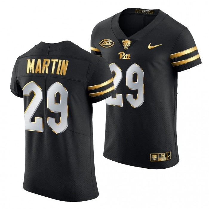 Pitt Panthers Curtis Martin Jersey Black Golden Edition