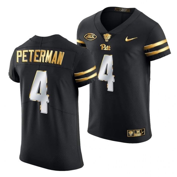 Pitt Panthers Nathan Peterman Jersey Black Golden Edition