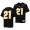 #21 Purdue Boilermakers College Football Untouchable Replica Jersey-Black