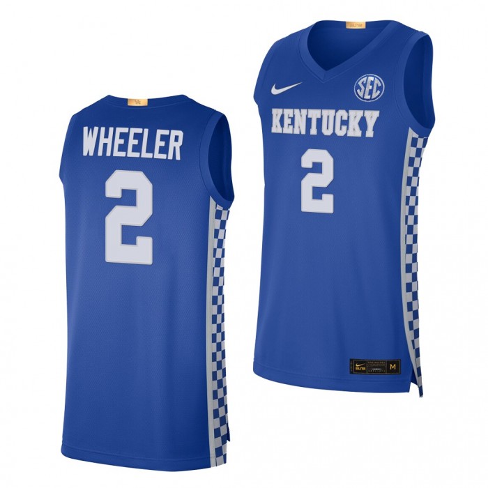 Sahvir Wheeler Jersey Kentucky Wildcats 2021-22 College Basketball Authentic Jersey-Royal