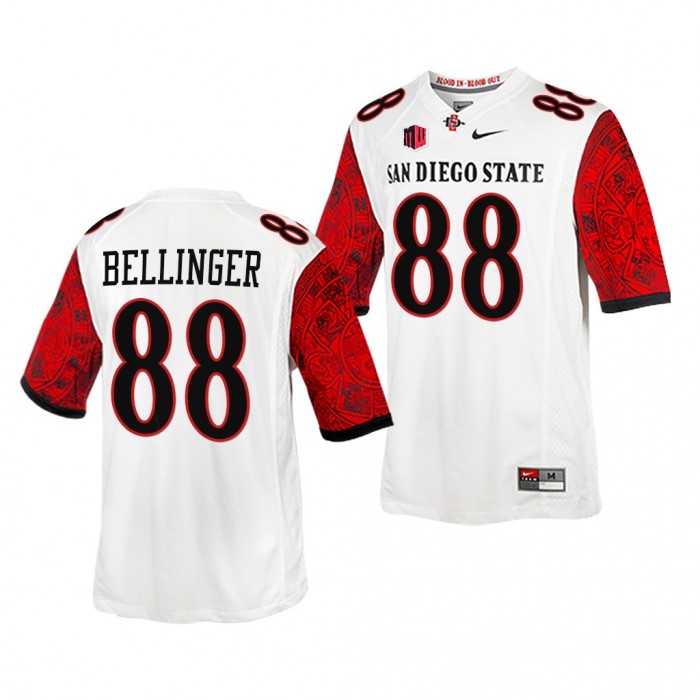 San Diego State Aztecs Daniel Bellinger White Jersey 2021-22 Calendar Football Blood In-Blood Out Jersey-Men