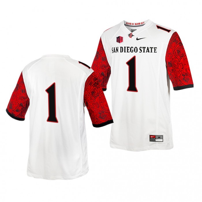 San Diego State Aztecs White Jersey Calendar Football Blood In-Blood Out Jersey-Men