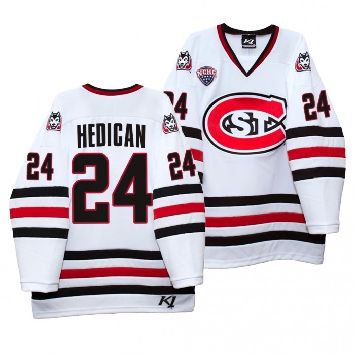 St. Cloud State Huskies Bret Hedican White Home Hockey Jersey