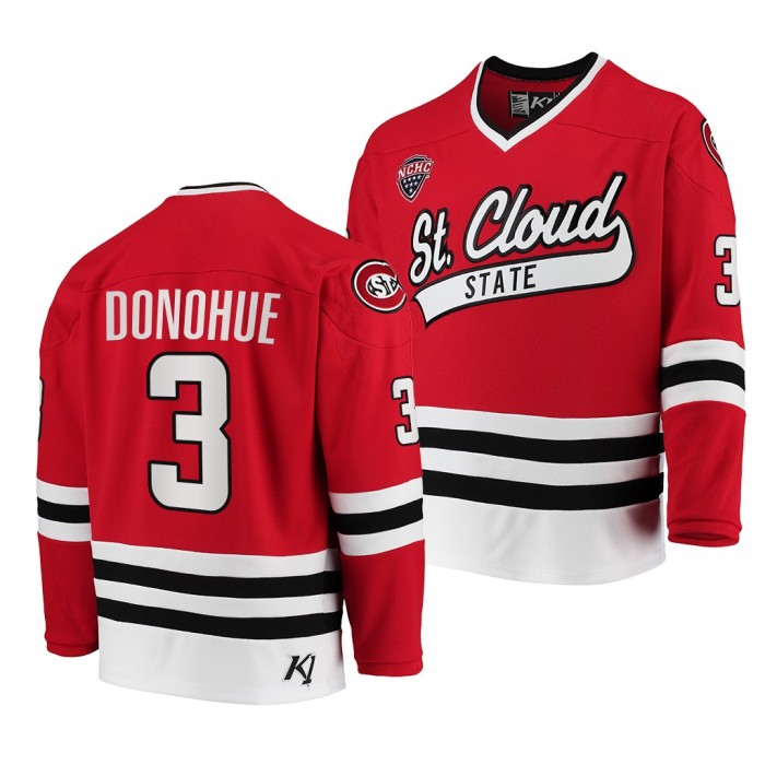 Seamus Donohue St. Cloud State Huskies Red Away Jersey College Hockey 2021-22
