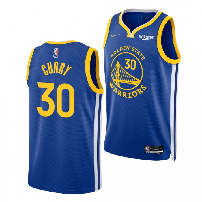 NBA Draft Stephen Curry #30 Warriors Royal Jersey