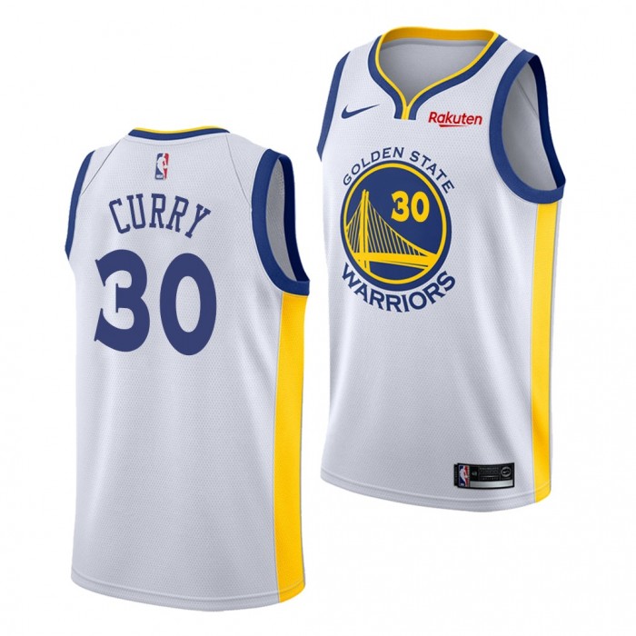 NBA Draft Stephen Curry #30 Warriors White Jersey
