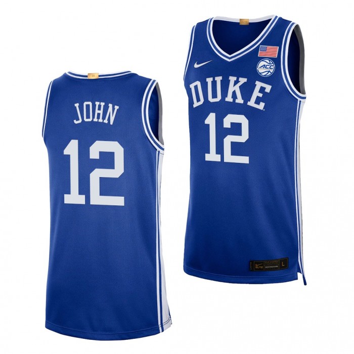 Theo John Jersey Duke Blue Devils 2021-22 College Basketball Authentic Jersey-Royal