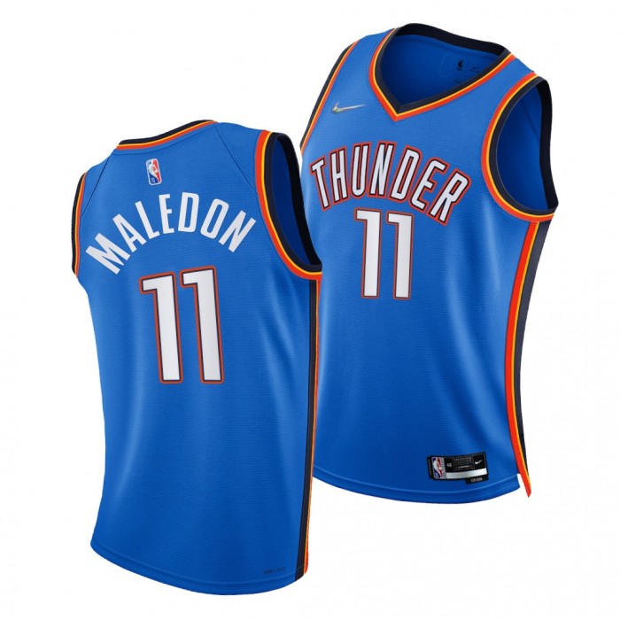 2020 NBA Draft Theo Maledon Thunder 75th Diamond Anniversary Jersey Blue #11
