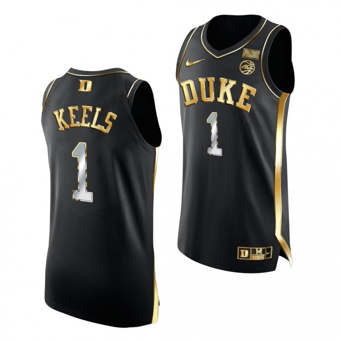 Trevor Keels Jersey Duke Blue Devils 2021-22 Golden Edition Authentic Basketball Jersey-Black