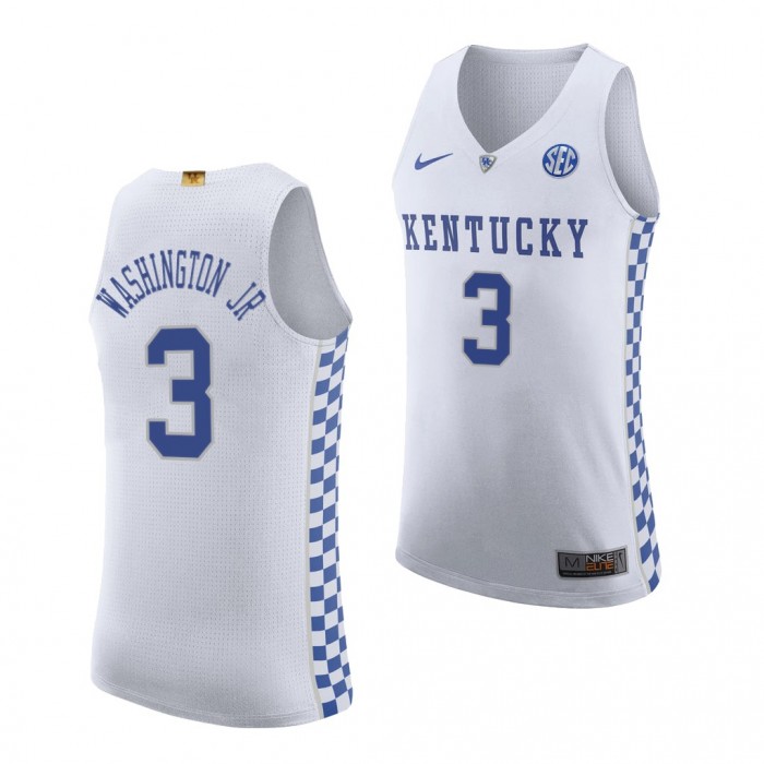 TyTy Washington Jr. Jersey Kentucky Wildcats 2021-22 College Basketball Authentic Jersey-White