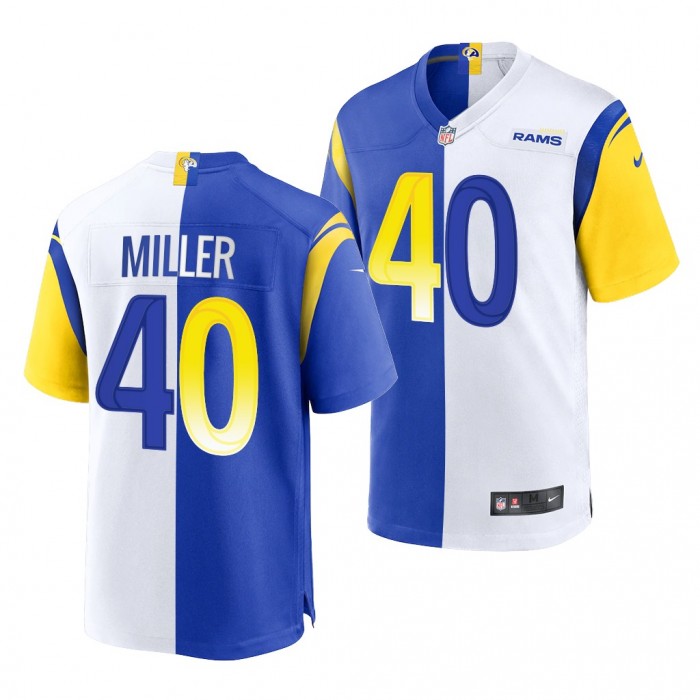 Los Angeles Rams Von Miller Jersey Rpyal White Split Edition Uniform