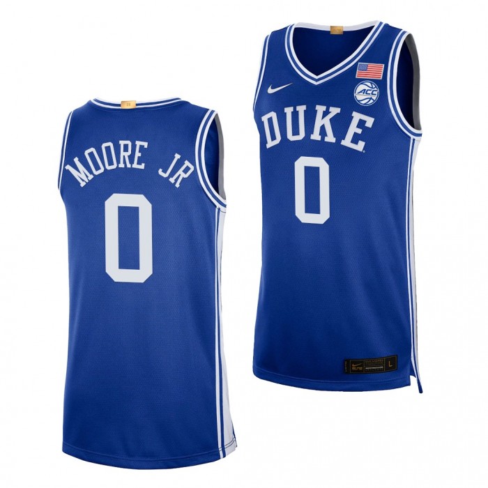 Wendell Moore Jr. Jersey Duke Blue Devils 2021-22 College Basketball Authentic Jersey-Royal