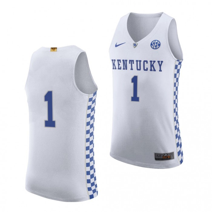Jersey Kentucky Wildcats 2021-22 College Basketball Authentic Jersey-White