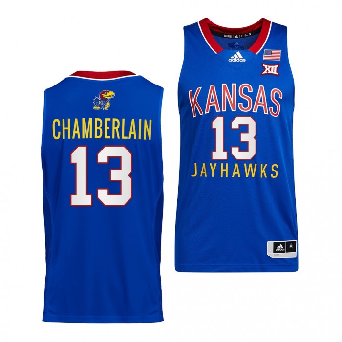 Wilt Chamberlain Jersey Kansas Jayhawks College Basketball Throwback Jersey-Royal