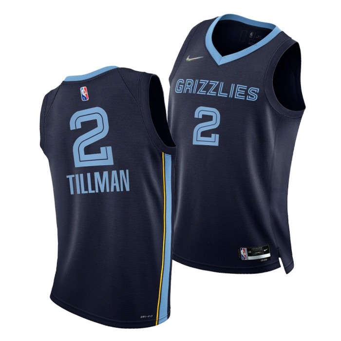 2020 NBA Draft Xavier Tillman Grizzlies 75th Anniversary Jersey Blue #2