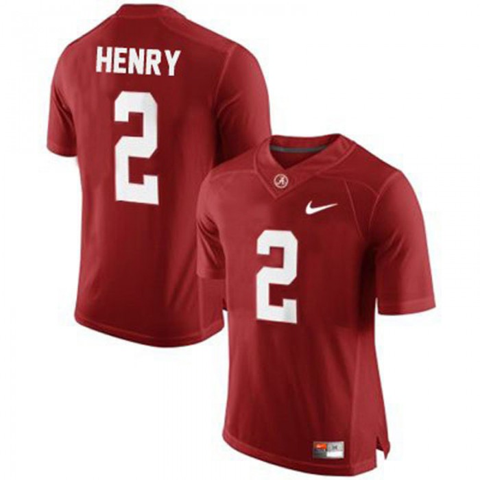 Alabama Crimson Tide #2 Derrick Henry Red Football For Men Jersey