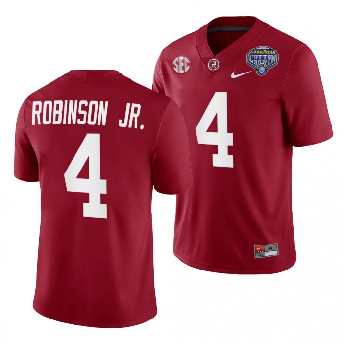 Alabama Crimson Tide Brian Robinson Jr. 4 Jersey Crimson 2021 Cotton Bowl College Football Playoff Uniform
