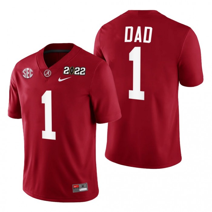 2022 Fathers Day Gift Alabama Crimson Tide Greatest Dad Jersey Crimson