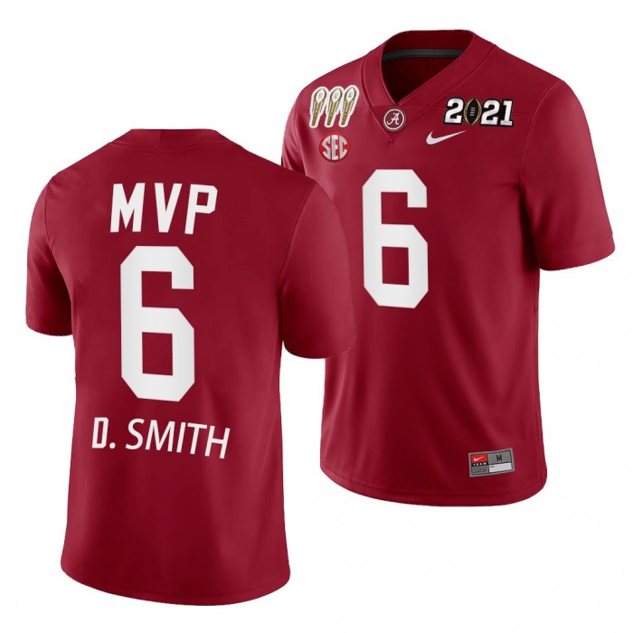 Alabama Crimson Tide DeVonta Smith 2021 Rose Bowl Offensive MVP Jersey Special Commemorate Crimson