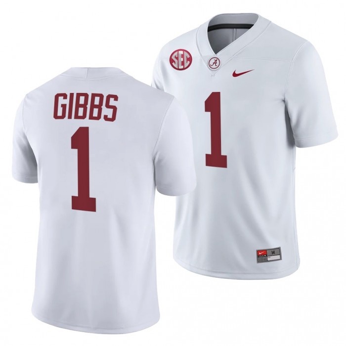 Alabama Crimson Tide Jahmyr Gibbs College Football Jersey White 2021-22 Jersey
