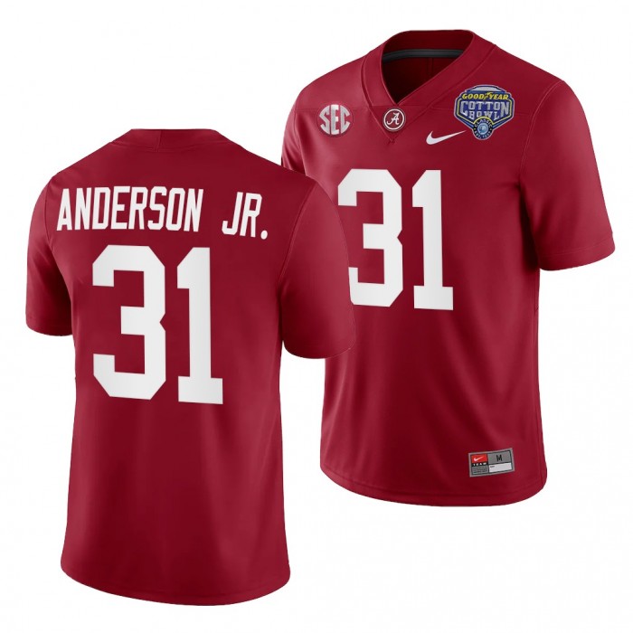 Alabama Crimson Tide Will Anderson Jr. 31 Jersey Crimson 2021 Cotton Bowl College Football Playoff Uniform