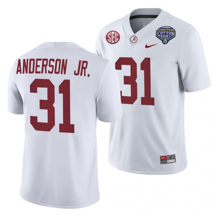 Will Anderson Jr. Alabama Crimson Tide 2021 Cotton Bowl White College Football Playoff 31 Jersey Men