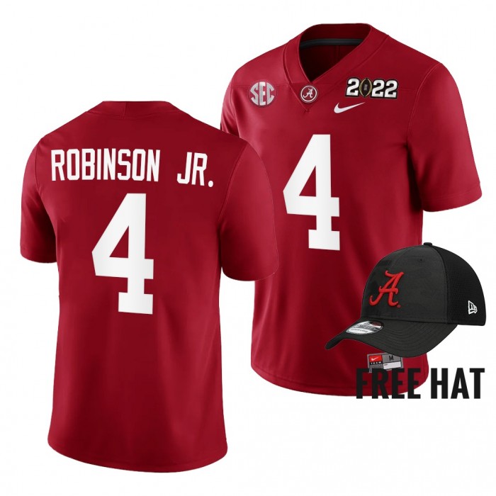 Brian Robinson Jr. Alabama Crimson Tide 2021-22 Cotton Bowl Champions Crimson Jersey Free Hat