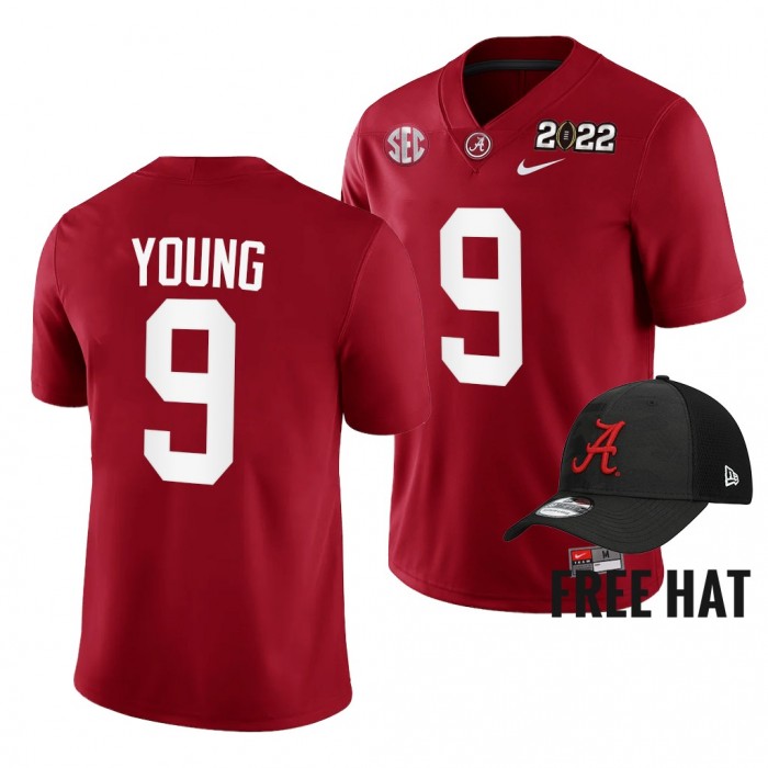 Bryce Young Alabama Crimson Tide 2021 Cotton Bowl Champions Crimson Jersey Free Hat