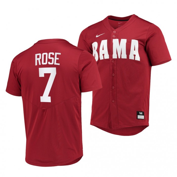 Caden Rose Alabama Crimson Tide 2022 College Baseball Men Jersey-Crimson