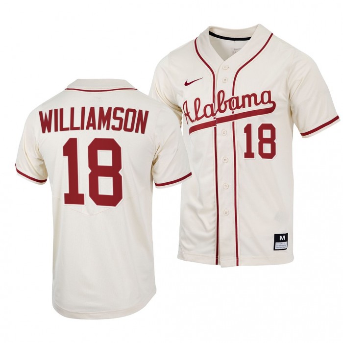 Alabama Crimson Tide Natural College Baseball Drew Williamson Men Jersey