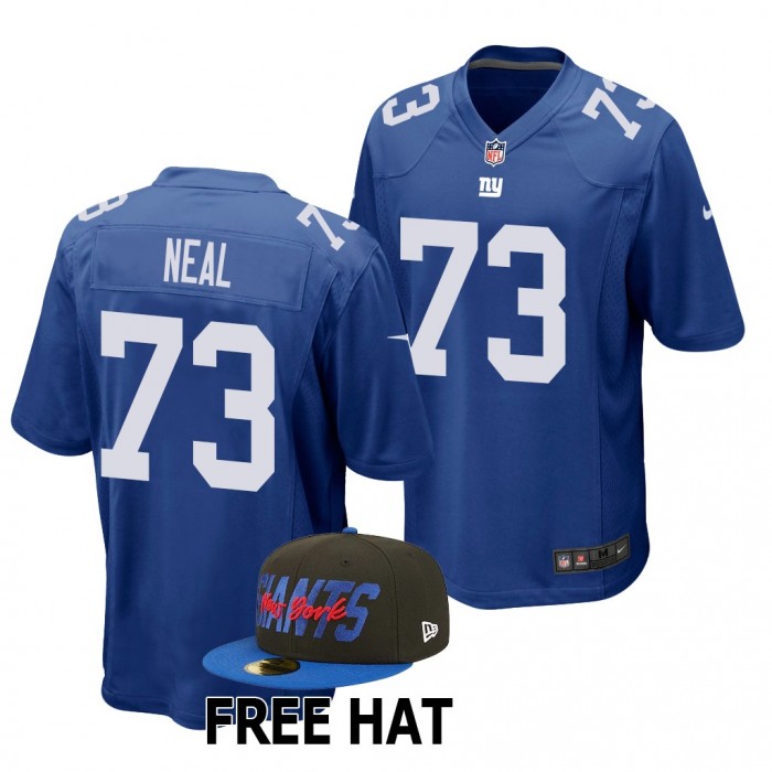 Evan Neal New York Giants 2022 NFL Draft Royal Men Game Jersey Alabama Crimson Tide