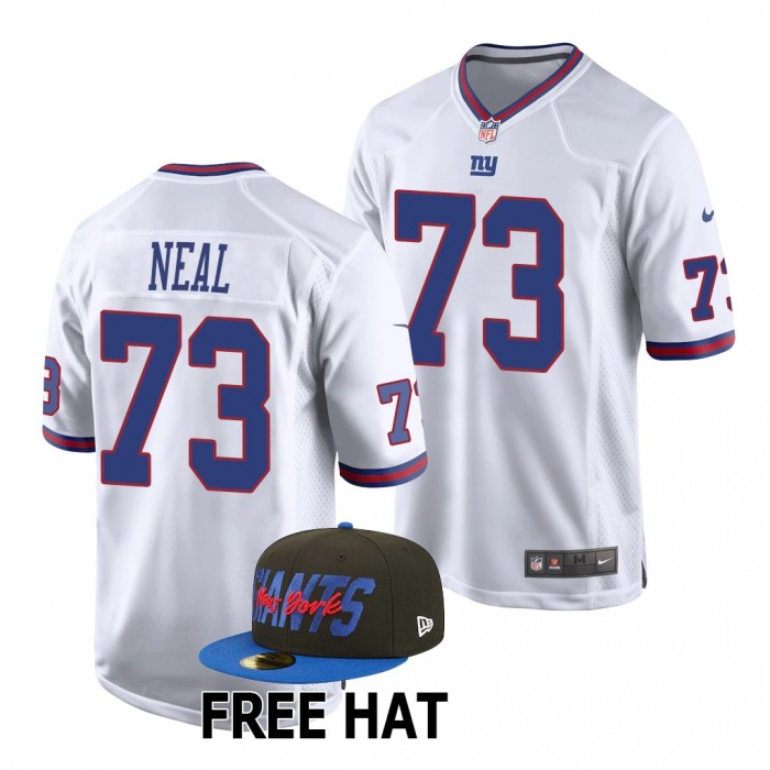 Evan Neal New York Giants 2022 NFL Draft White Men Game Jersey Alabama Crimson Tide