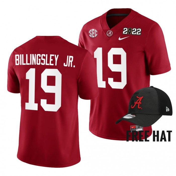 Jahleel Billingsley Alabama Crimson Tide 2021-22 Cotton Bowl Champions Crimson Jersey Free Hat