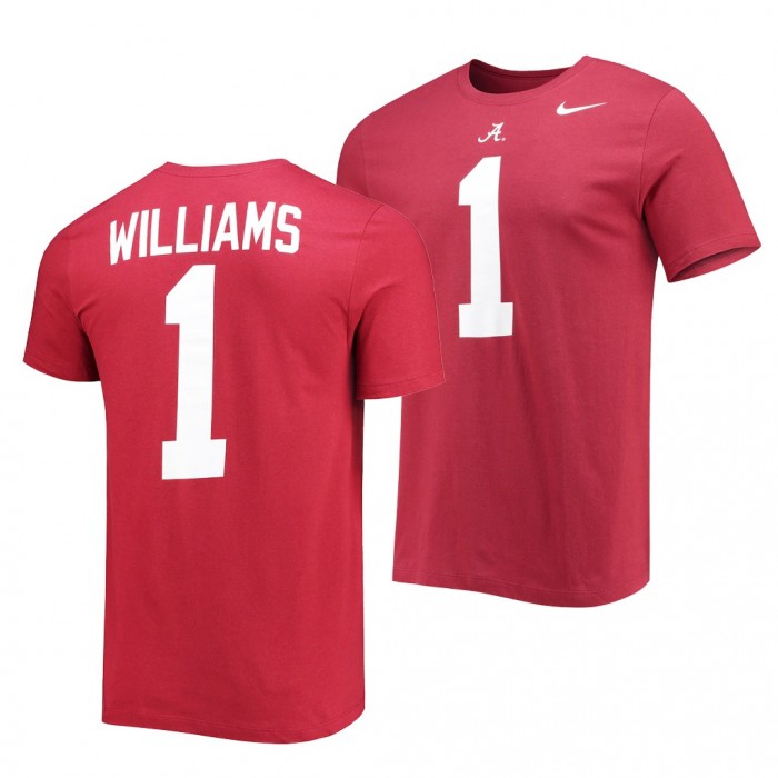 Jameson Williams Alabama Crimson Tide 2022 NFL Draft Name Number T-Shirt Crimson #1