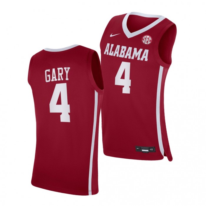 Juwan Gary Alabama Crimson Tide Red Jersey 2021-22 College Basketball Shirt