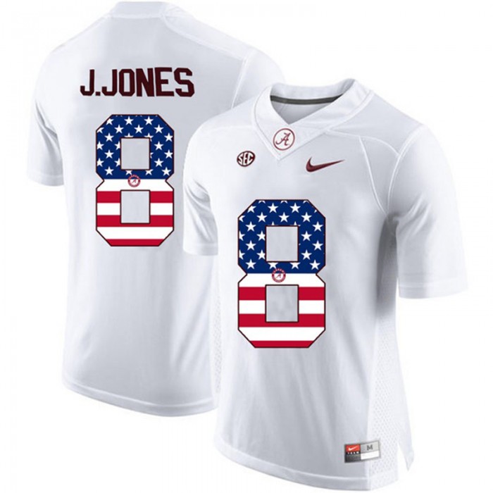 2017 US Flag Fashion Male Alabama Crimson Tide Julio Jones White College Football Limited Jersey