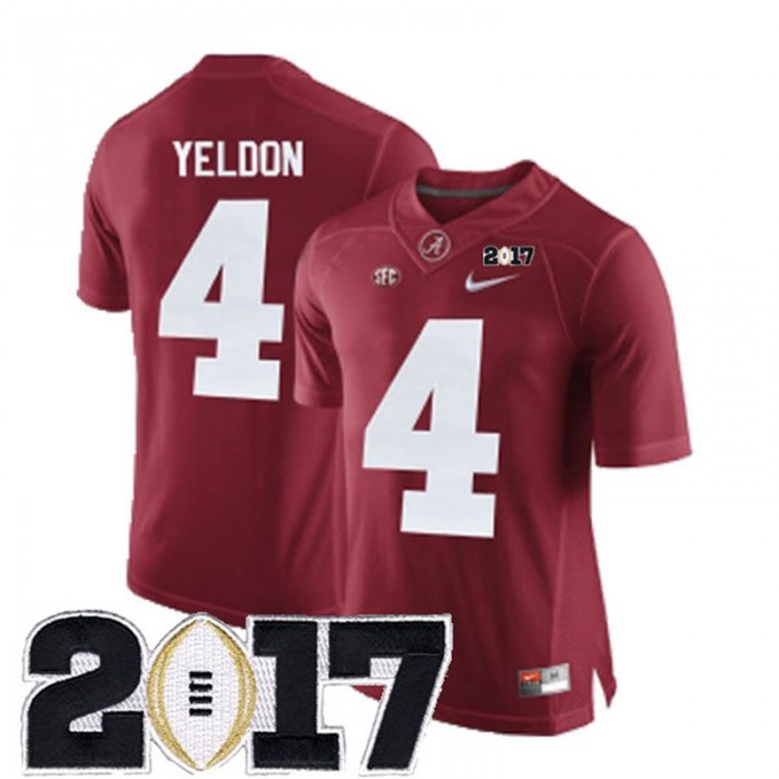 Male Alabama Crimson Tide #4 T.J. Yeldon Crimson NCAA 2017 National Championship Bound Limited Jersey