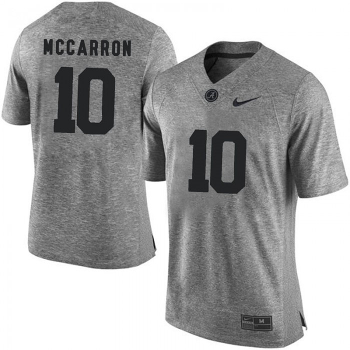 Male Alabama Crimson Tide AJ McCarron Gray NCAA Football Gridiron Gray Limited Jersey