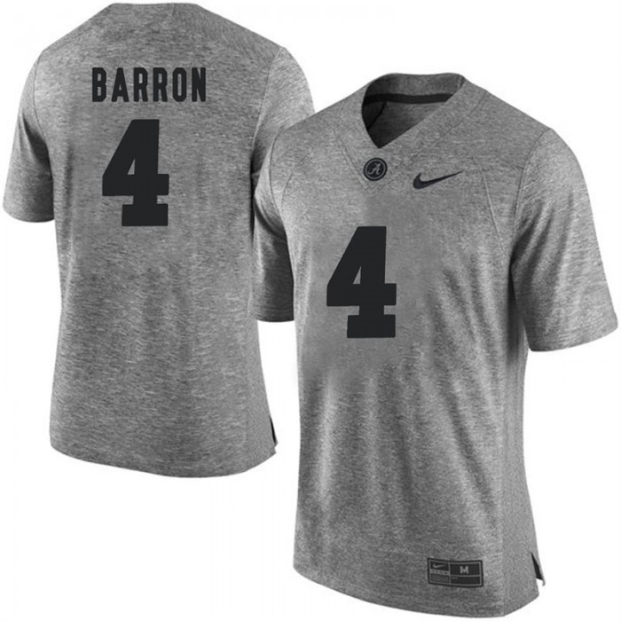 Male Alabama Crimson Tide Mark Barron Gray NCAA Football Gridiron Gray Limited Jersey