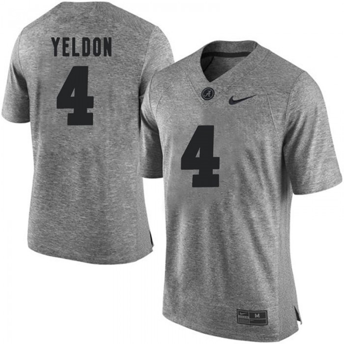 Male Alabama Crimson Tide T.J. Yeldon Gray NCAA Football Gridiron Gray Limited Jersey