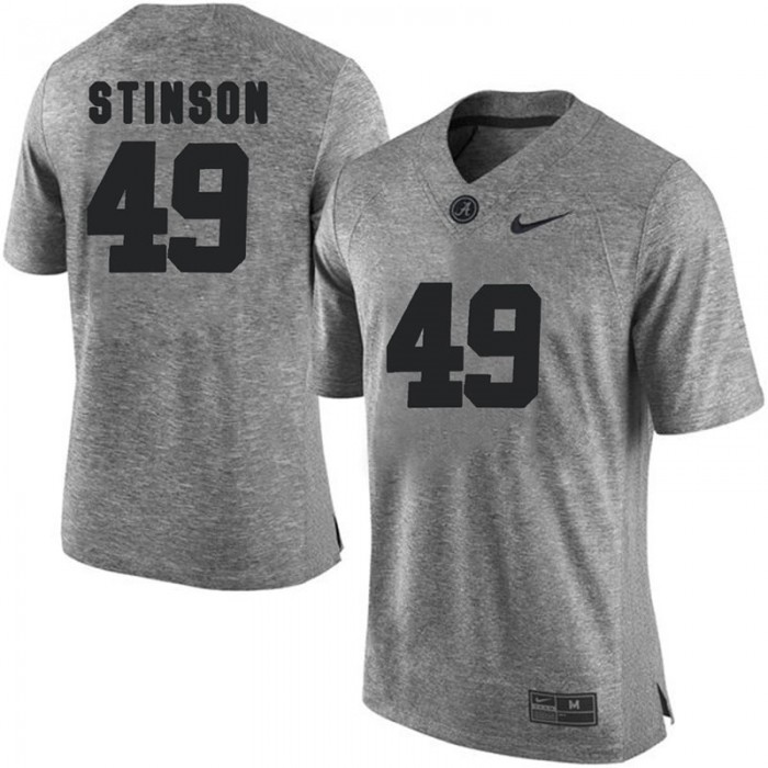 Male Alabama Crimson Tide Ed Stinson Gray NCAA Football Gridiron Gray Limited Jersey