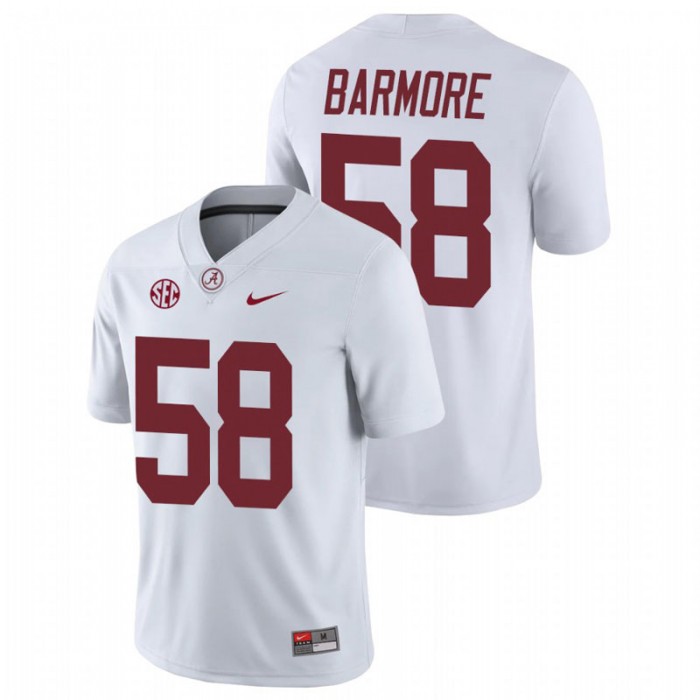 Christian Barmore Alabama Crimson Tide Game White College Football Jersey