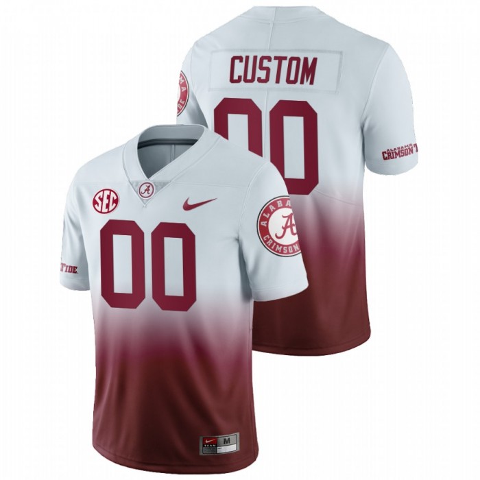 Custom Alabama Crimson Tide College Football Gradient Color Crash Jersey